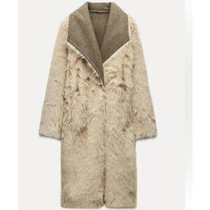 ZARA DOUBLE-FACED REVERSIBLE LONG COAT